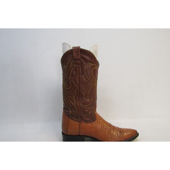 Goss Mens Size 6 D Brown Leather Snake Skin Western Cowboy Boots main image 10